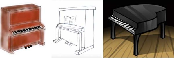 Скетчинг пианино