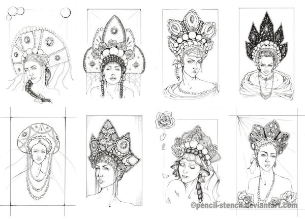 Эскиз головного убора