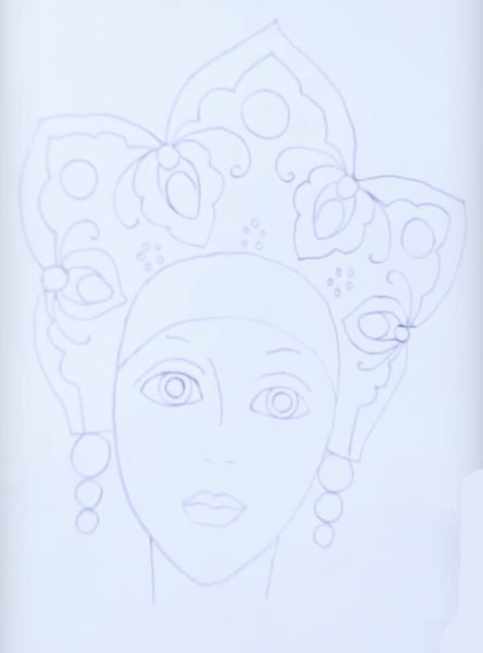 Кокошник рисунок