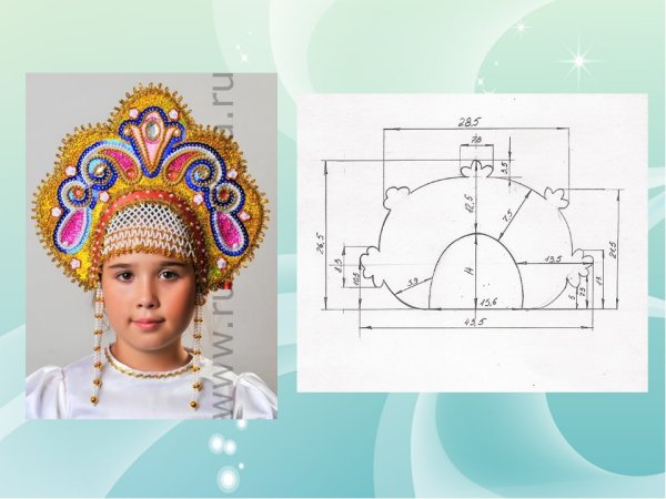 Лекало кокошника