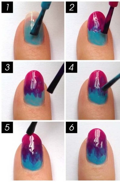 Пошаговый маникюр омбре