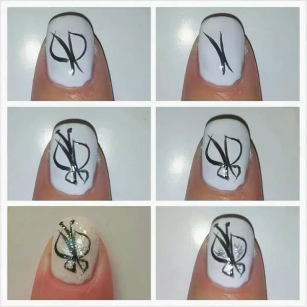 Пошаговые узоры на ногтях