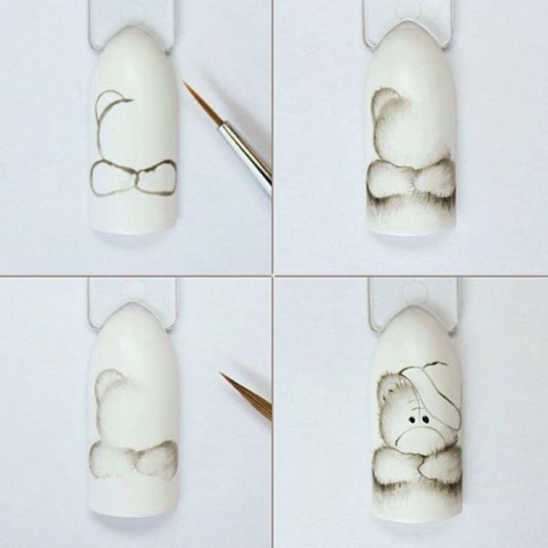 Рисование на ногтях пошагово