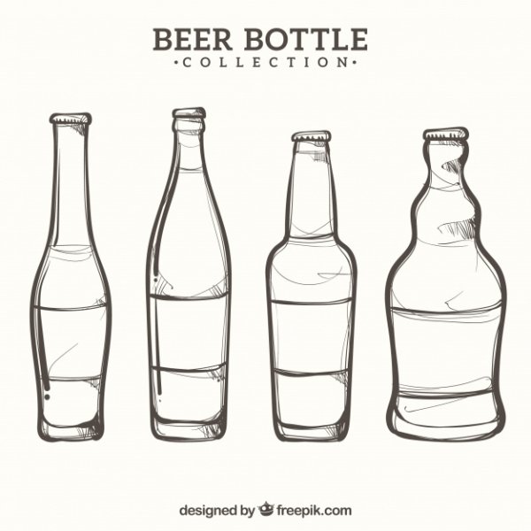 Бутылка пива рисунок карандашом