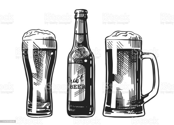 Бутылка пива вектор