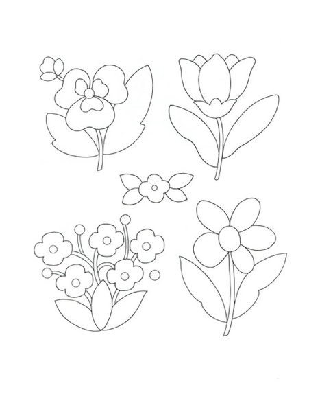 Бесплатно рисунки и аппликации цветов