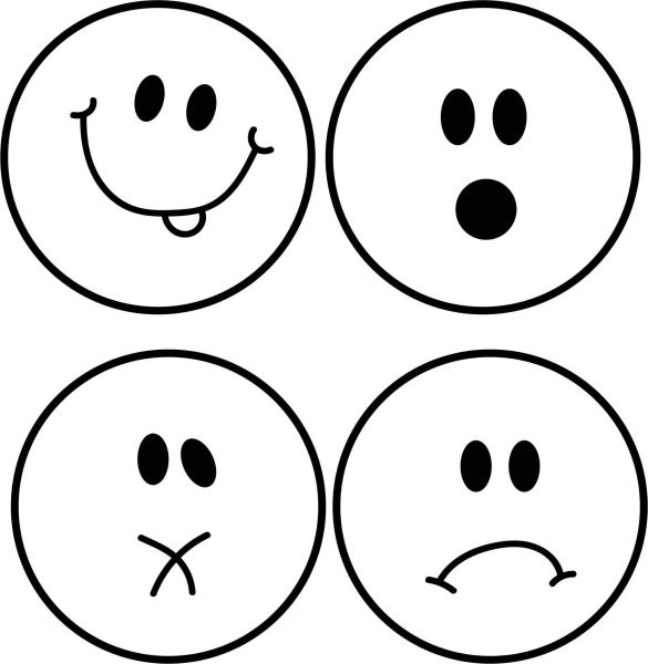 Смайлики эмоции раскраска