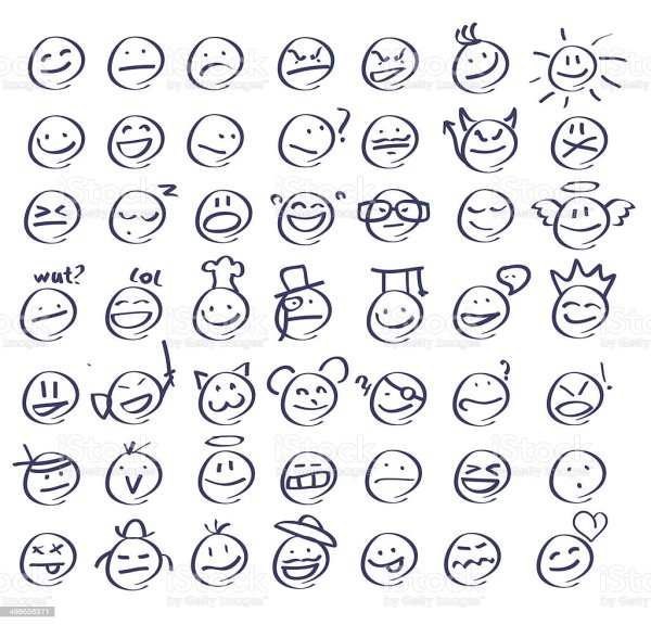 Пошаговое рисование смайликов