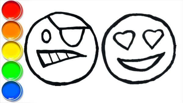 Простые смайлы для срисовки