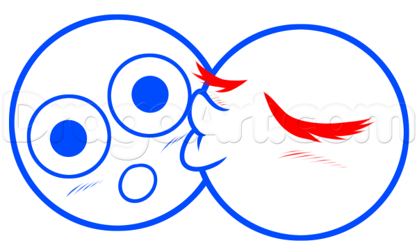 Рисунки карандашом смайлики с большими глазами