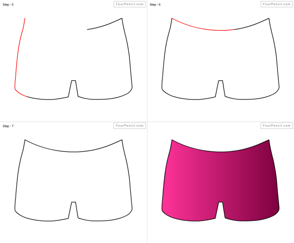Трусы рисунок карандашом
