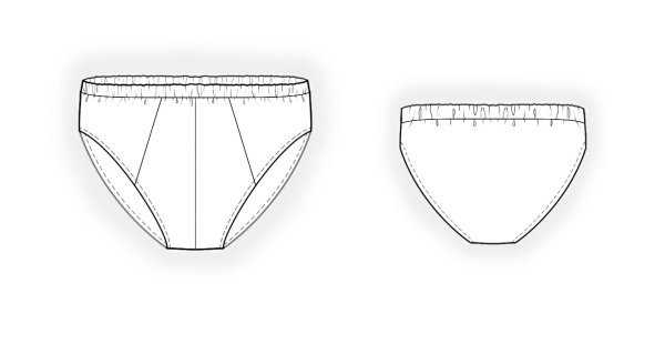 Эскиз мужских трусов
