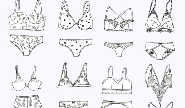 Бюстгальтер купальный эскиз
