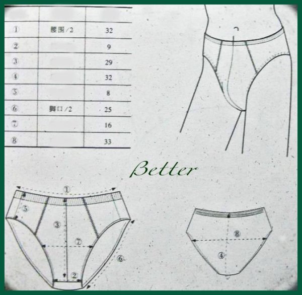 Выкройка мужских плавок