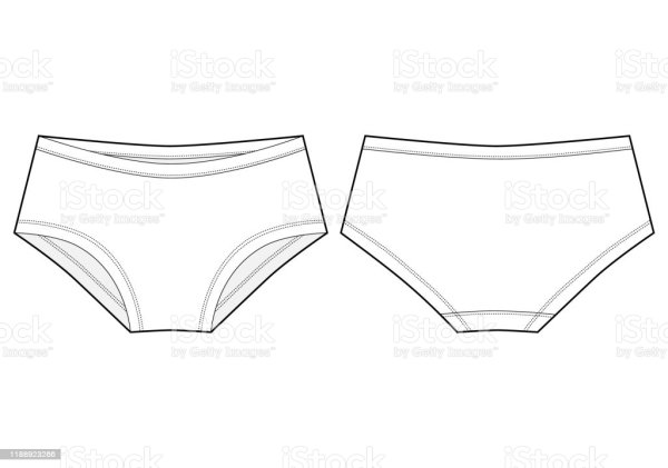 Технический эскиз трусы женские