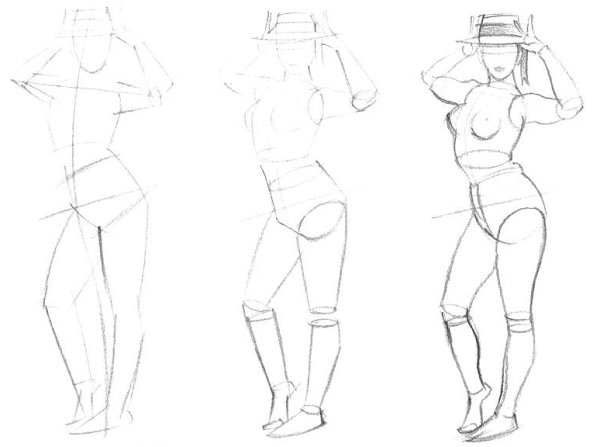 Нарисованное женское тело