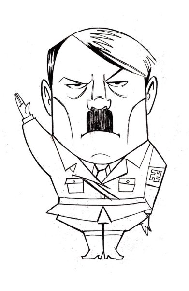 Адольф Гитлер раскраска