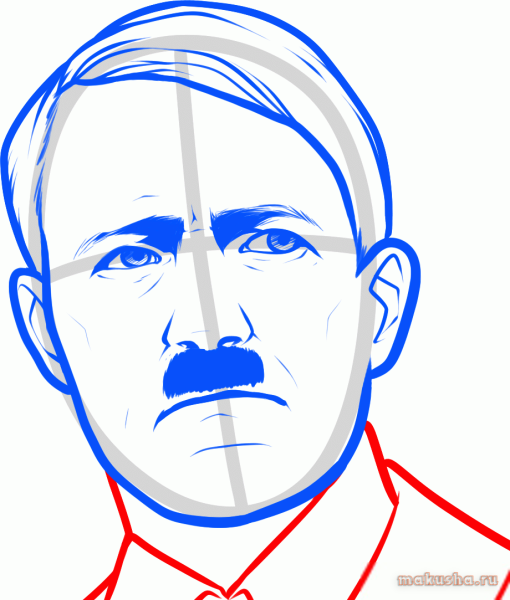 Портрет Адольфа Гитлера карандашом