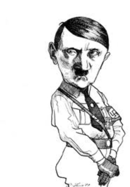 Гитлер в профиль рисунок