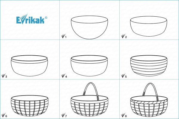 Поэтапное рисование корзины