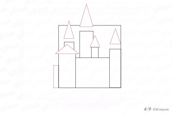 Поэтапное рисование сказочного замка