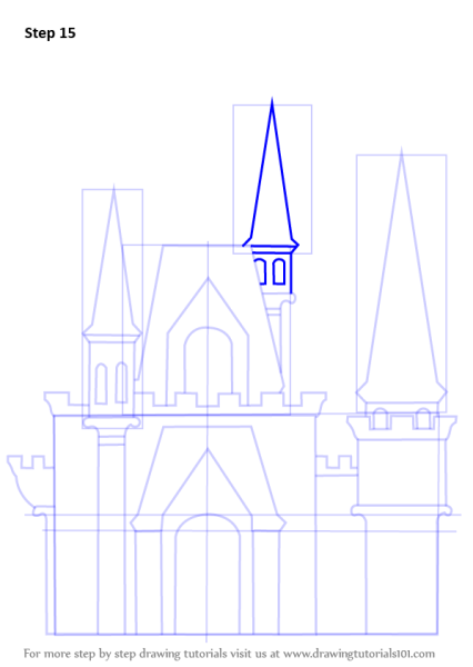 Пошаговое рисование крепости