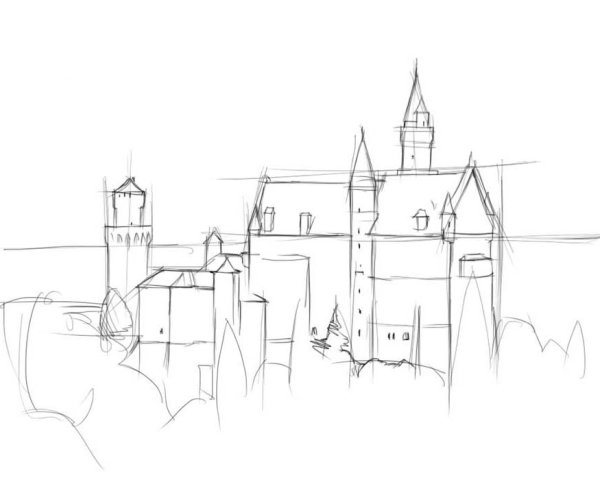 Симметричный замок рисунок