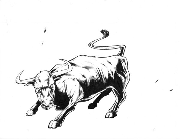 Бык рисунок