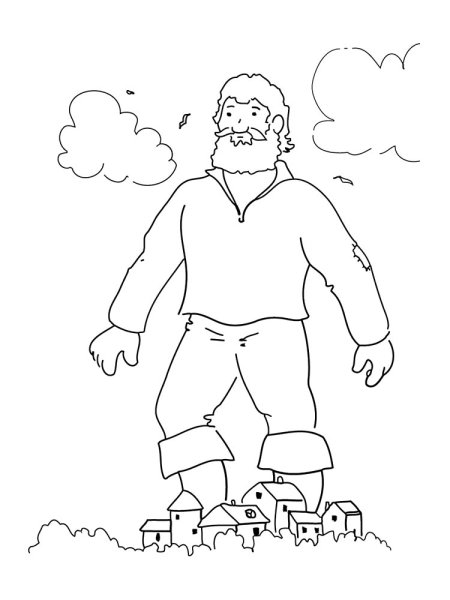 Добрый великан раскраска