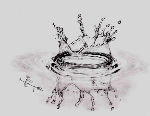 Брызги карандашом