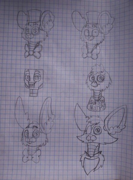 ФНАФ 1 срисовать