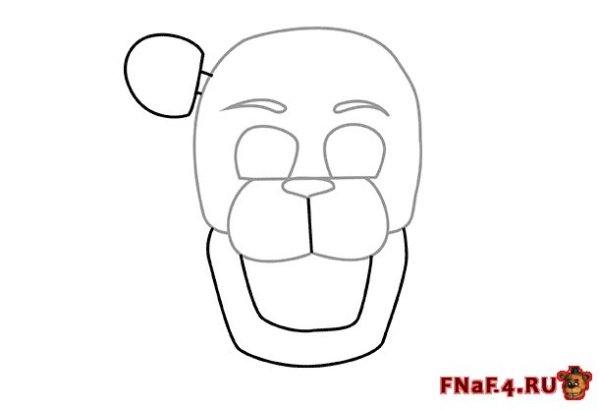 Голова Голден Фредди раскраска