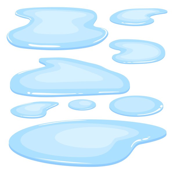 Лужа на прозрачном фоне