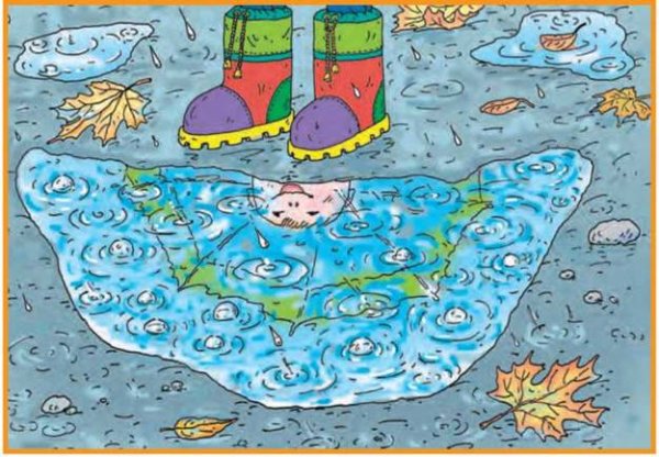 Рисование лужи в первой