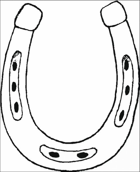 Подкова раскраска для детей