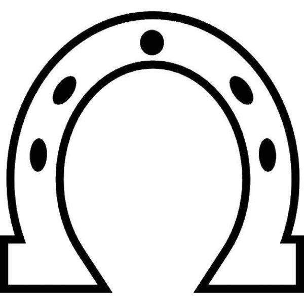 Трафарет подковы из картона