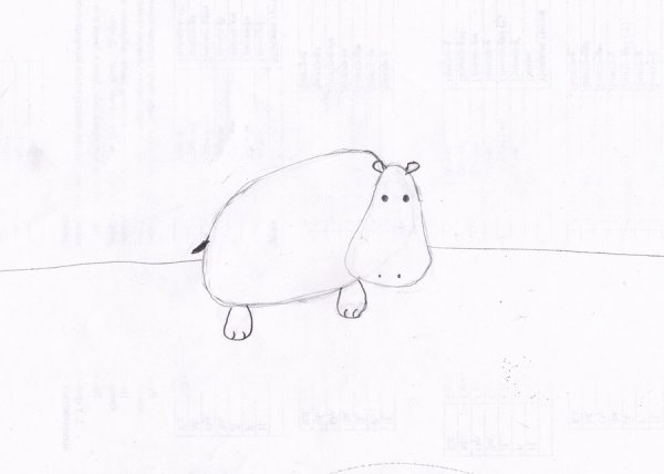 Как нарисовать бегемотика