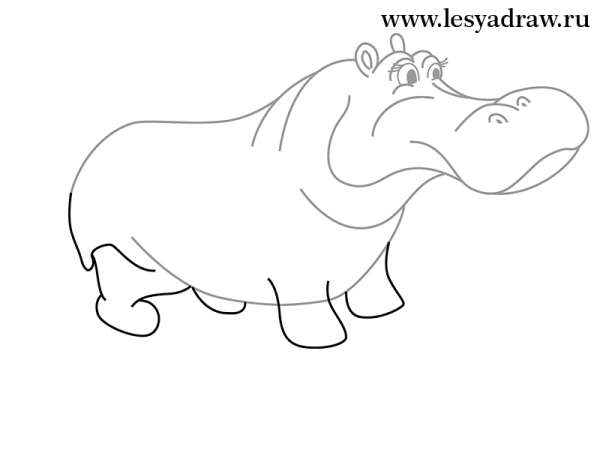 Бегемот карандашом