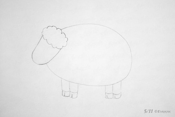 Бегемот рисунок