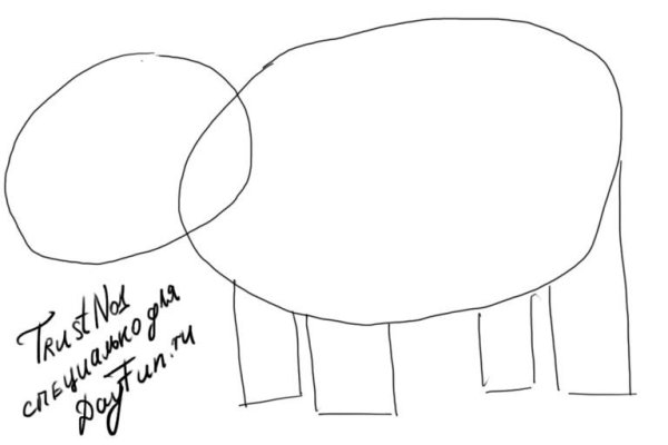 Бегемот крокодил для рисования