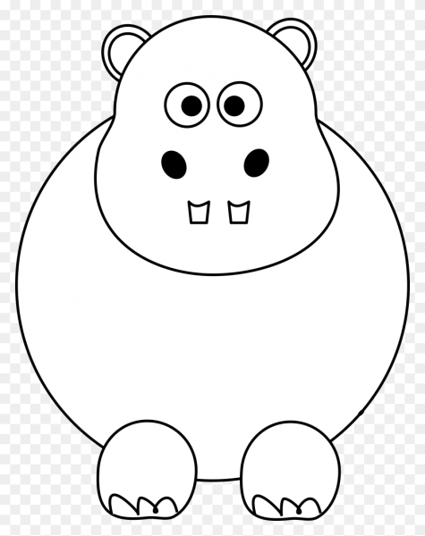 Бегемот раскраска