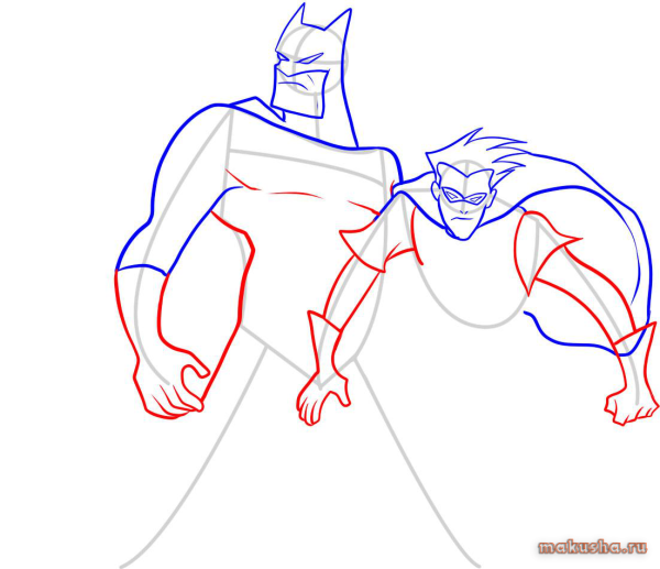 Рисунок Бэтмена пошагово
