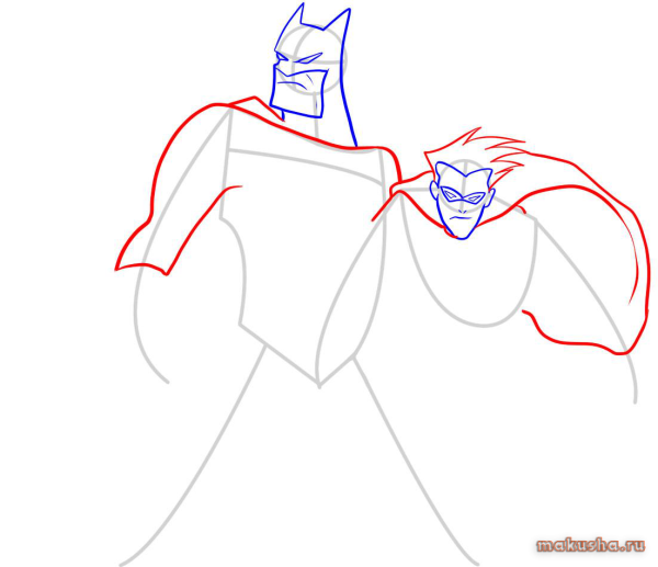 Рисунок карандашом поэтапно Робин