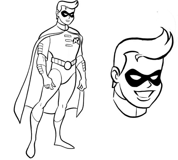 Рисовать Бэтмен и Робин