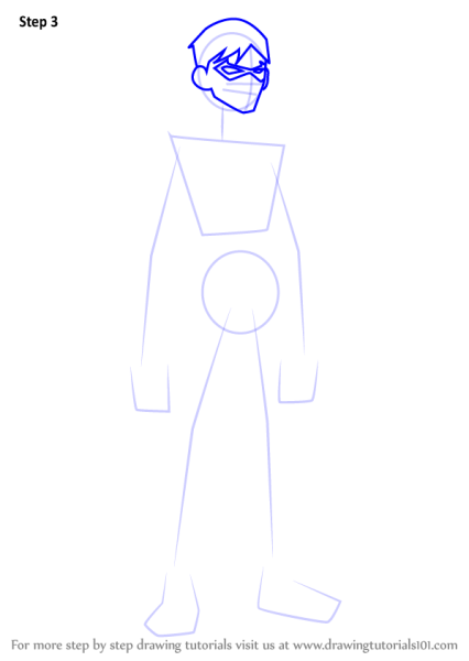 Робин в полный рост нарисованный