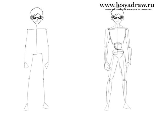 Как нарисовать Робина
