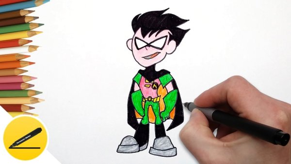 Картинки для срисовки Робина