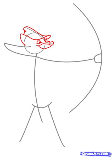 Нарисовать Робина Гуда поэтапно