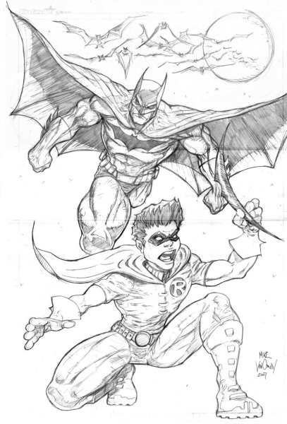 Робин карандашом