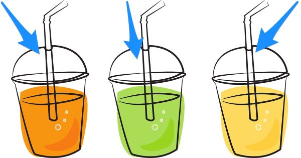 Стаканчик с трубочкой рисунок